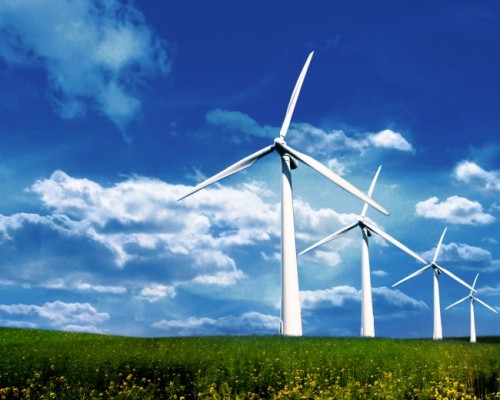 listen to The sound of a windmill at a wind farm in Montana